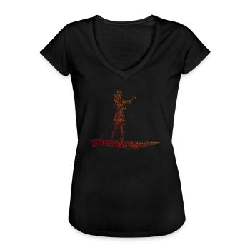 Standup Paddling Standup Paddle Standup Paddleboar - Frauen Vintage T-Shirt - Schwarz - Vorne - Danielle (179cm)