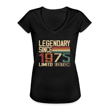 Original 1975 Vintage Cadeau D’anniversaire 1975 - T-shirt vintage Femme - noir - Devant