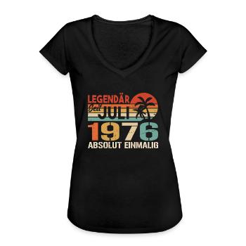 1976 Juli Geboren im Juli 1976 - Frauen Vintage T-Shirt - Schwarz - Vorne
