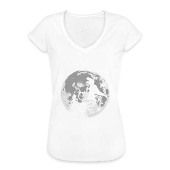T Rex Dino auf Fahrrad - Frauen Vintage T-Shirt - Schwarz - Vorne - Danielle (179cm)