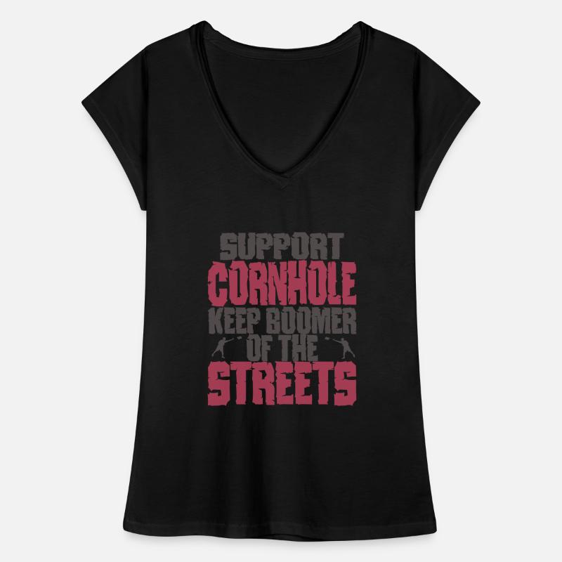 Cornhole T-shirt vintage Femme