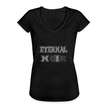 Goth Emo - T-shirt vintage Femme - noir - Devant - Danielle (179cm)