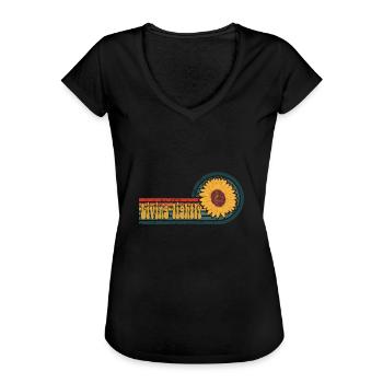Hippie - Frauen Vintage T-Shirt - Schwarz - Vorne