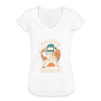 Teakwondo - T-shirt vintage Femme - charbon - Devant - Danielle (179cm)