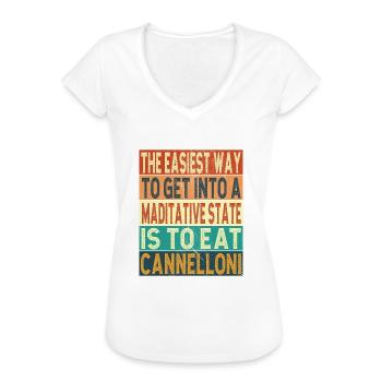 Cuisine italienne - T-shirt vintage Femme - charbon - Devant - Danielle (179cm)