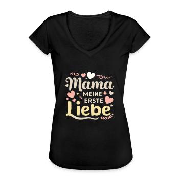 Muttertag - Frauen Vintage T-Shirt - Schwarz - Vorne