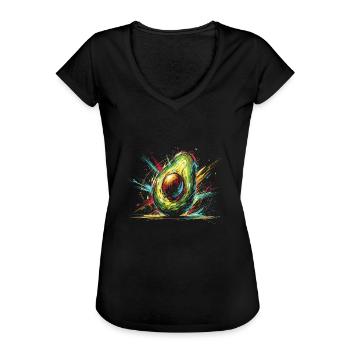 Früchtchen - Frauen Vintage T-Shirt - Schwarz - Vorne - Danielle (179cm)