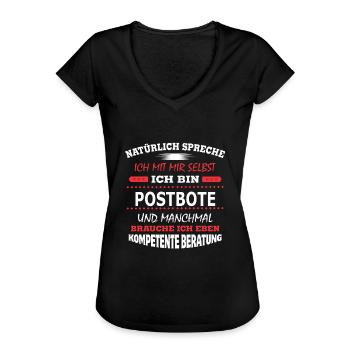 POSTBOTE - Frauen Vintage T-Shirt - Schwarz - Vorne - Danielle (179cm)