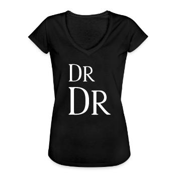 Dr Dr Dr Dr - Frauen Vintage T-Shirt - Schwarz - Vorne - Danielle (179cm)