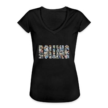 roulant 1 - T-shirt vintage Femme - noir - Devant - Danielle (179cm)