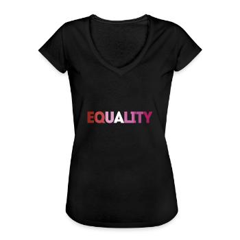 Equality LGBTQ Pride Month gay lesbian - Frauen Vintage T-Shirt - Schwarz - Vorne - Danielle (179cm)