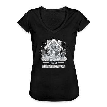 Lebkuchen Haus Konstrukteur Hersteller Geschenk - Frauen Vintage T-Shirt - Schwarz - Vorne - Danielle (179cm)