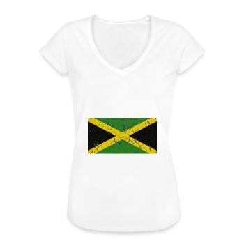 Country for Jamaica Jamaica flag - Women's Vintage T-Shirt - black - Front - Danielle (179cm)