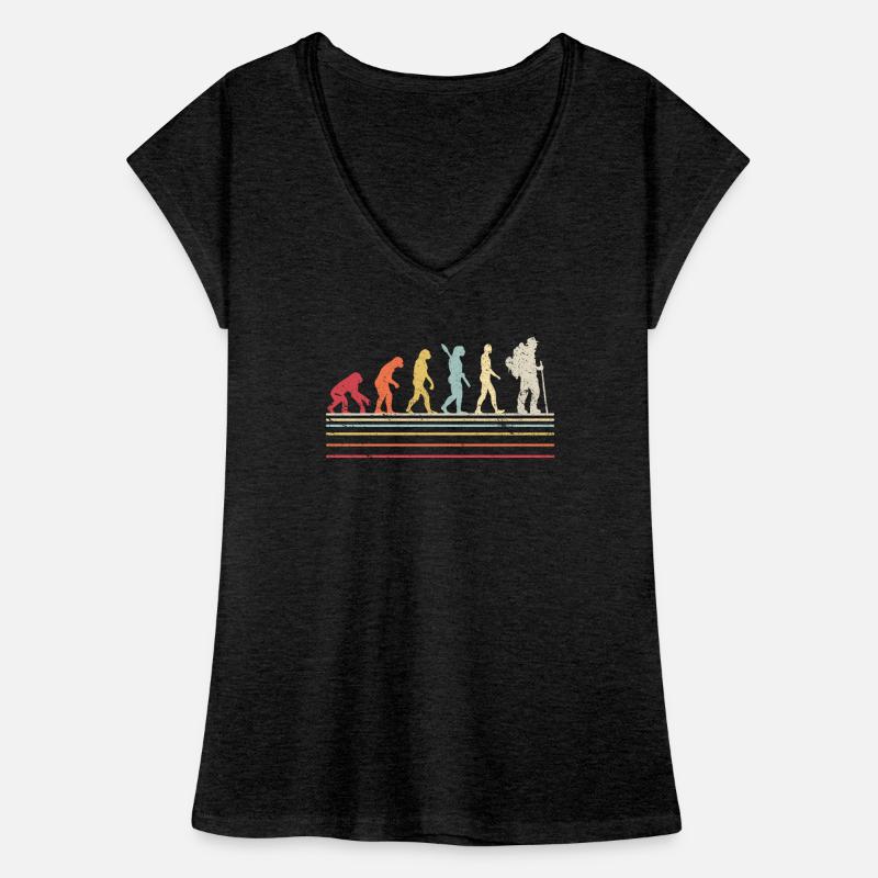 Graphique de randonnée. Conception d'évolution de style rétro pour T-shirt vintage Femme