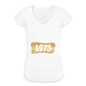 Lingots d’or 1973 - T-shirt vintage Femme - noir - Devant - Danielle (179cm)