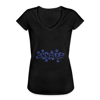 Dear Annalea - Women's Vintage T-Shirt - black - Front - Danielle (179cm)
