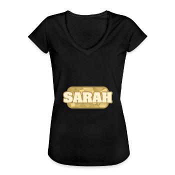 Gesundheit Sarah - Frauen Vintage T-Shirt - Schwarz - Vorne - Danielle (179cm)
