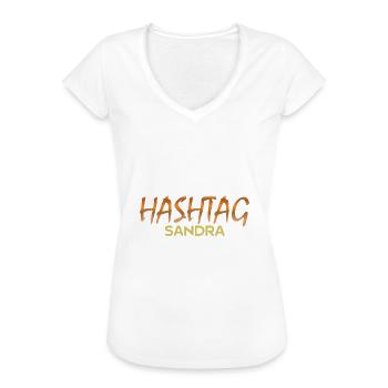 Sandra - T-shirt vintage Femme - noir - Devant - Danielle (179cm)