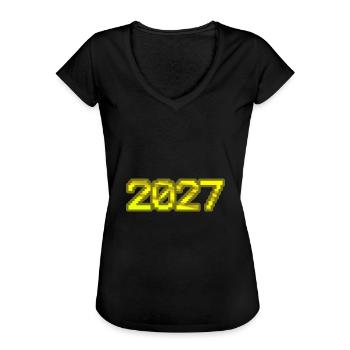 2027 - Women's Vintage T-Shirt - black - Front - Danielle (179cm)