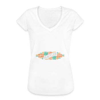 Cadeau pour Antje - T-shirt vintage Femme - noir - Devant - Danielle (179cm)