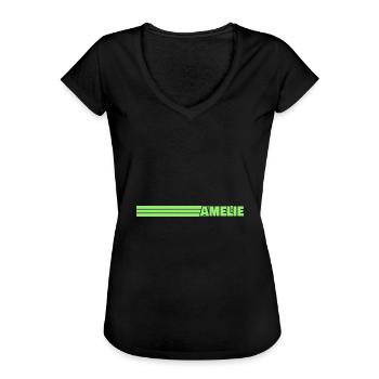 Style Amelie - Women's Vintage T-Shirt - black - Front - Danielle (179cm)