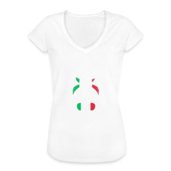Italien Italien Idée cadeau Humour - T-shirt vintage Femme - noir - Devant - Danielle (179cm)