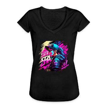 Graffitti Fille - T-shirt vintage Femme - noir - Devant