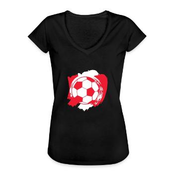 Peru Gift Soccer World Cup Lima - Women's Vintage T-Shirt - black - Front - Danielle (179cm)