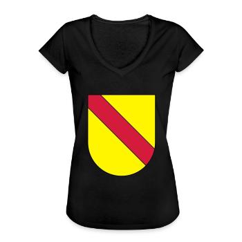 Baden Wappen Badnerwappen - Frauen Vintage T-Shirt - Schwarz - Vorne