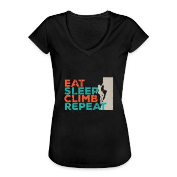 alpinisme - T-shirt vintage Femme - noir - Devant - Danielle (179cm)