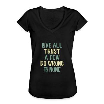 Love and trust - Women's Vintage T-Shirt - black - Front - Danielle (179cm)