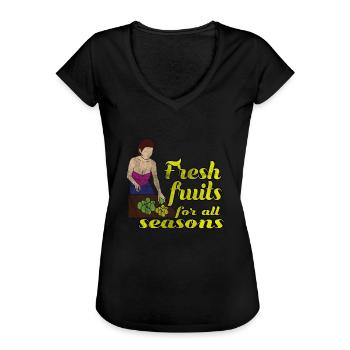 Fresh fruits - Women's Vintage T-Shirt - black - Front - Danielle (179cm)
