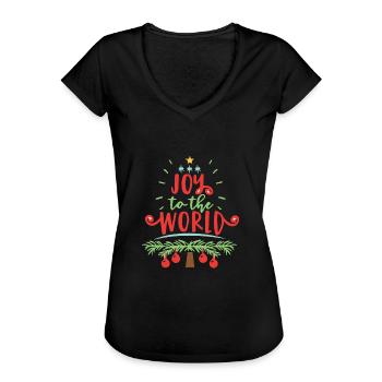 Weihnachten - Frauen Vintage T-Shirt - Schwarz - Vorne