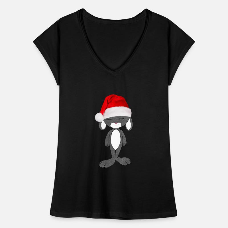mignon lapin de Noël T-shirt vintage Femme