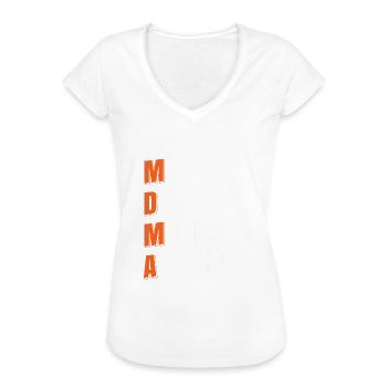 MDMA Molly Drogue d’ecstasy - T-shirt vintage Femme - noir - Devant - Danielle (179cm)