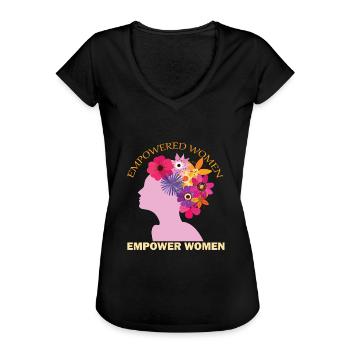 Empowered Women Empower Women - Le pouvoir des femmes - T-shirt vintage Femme - noir - Devant - Danielle (179cm)
