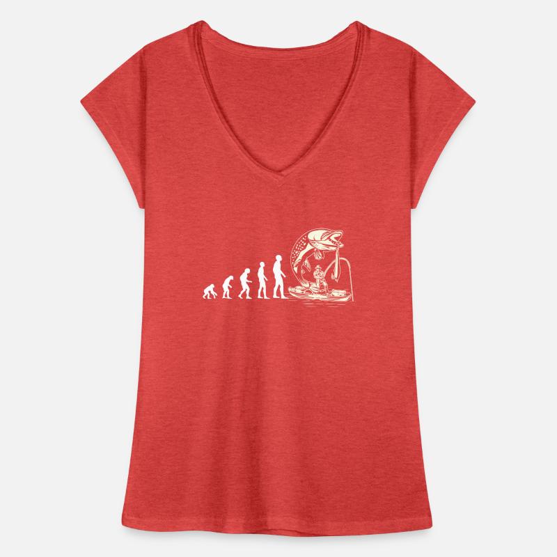 Evolution Kanu Angler weiss Frauen Vintage T-Shirt