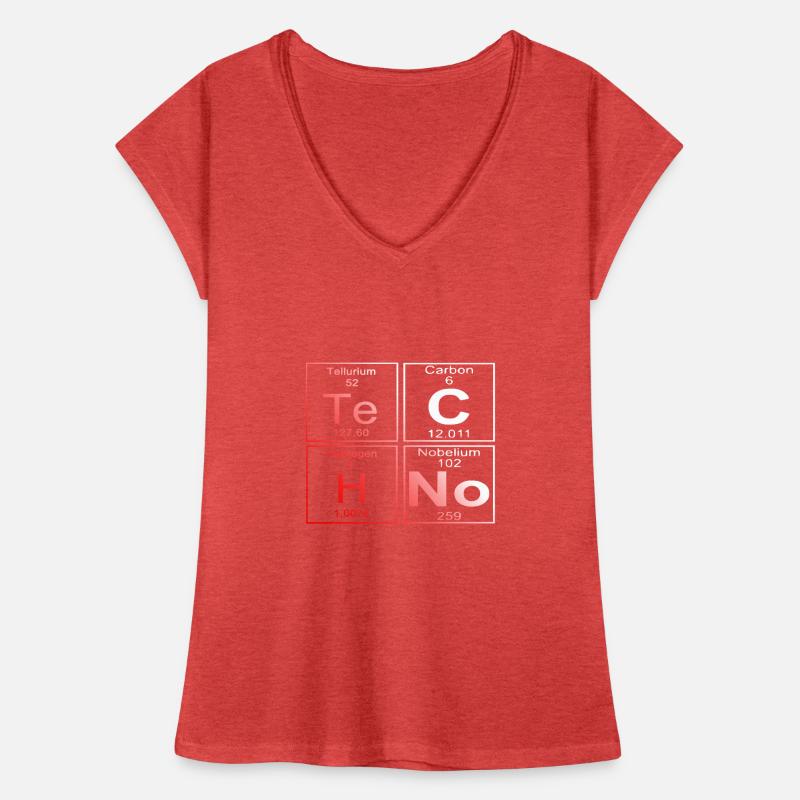 Techno Elemente T-Shirt Periodensystem der Element Frauen Vintage T-Shirt