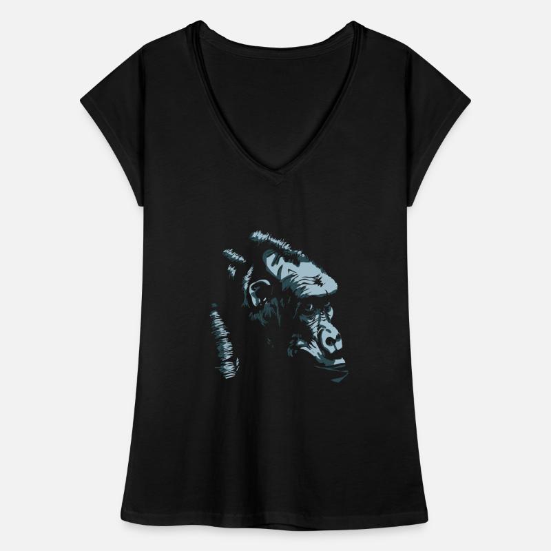 Gorille avec effet de couleur T-shirt vintage Femme