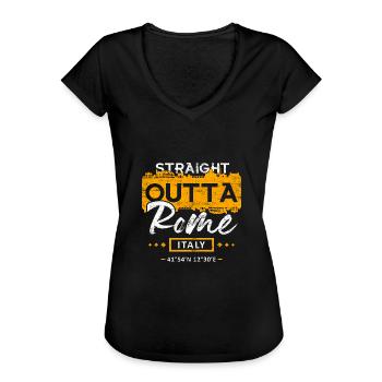 Rome - T-shirt vintage Femme - noir - Devant - Danielle (179cm)