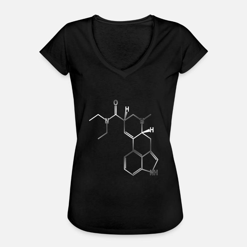 LSD structural formula molecule A. Hofmann Bicycle Day - Women's Vintage T-Shirt - black