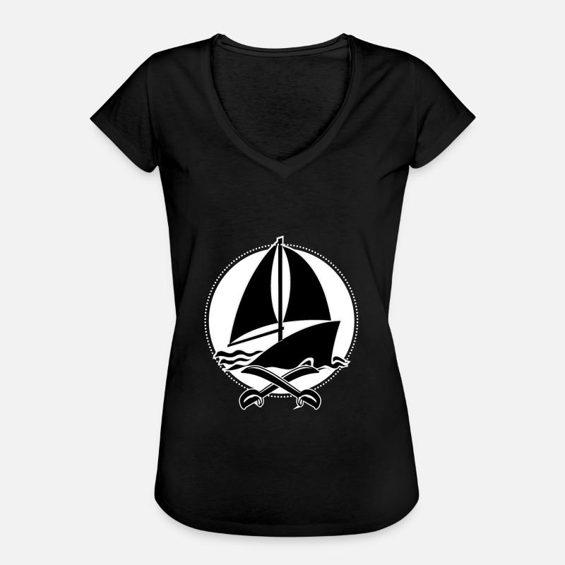 Pirate ship - Women's Vintage T-Shirt - black