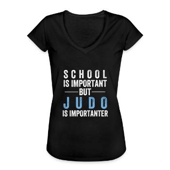 Judo - Frauen Vintage T-Shirt - Schwarz - Vorne - Danielle (179cm)