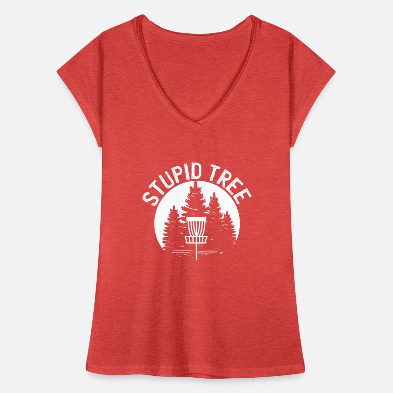 Dummer Baum - Distressed Disc Golf Designs Frauen Vintage T-Shirt