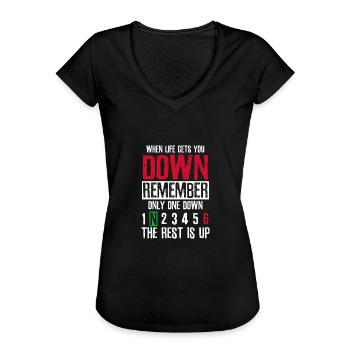 Motorradfahren Motorrad Motorradfahrer - Frauen Vintage T-Shirt - Schwarz - Vorne - Danielle (179cm)
