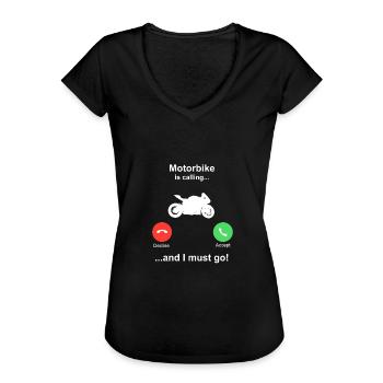 Grappige motorfiets fietser cadeau - Vrouwen Vintage T-shirt - zwart - Voor