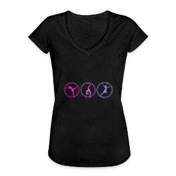 Wheel - Women's Vintage T-Shirt - black - Front - Danielle (179cm)