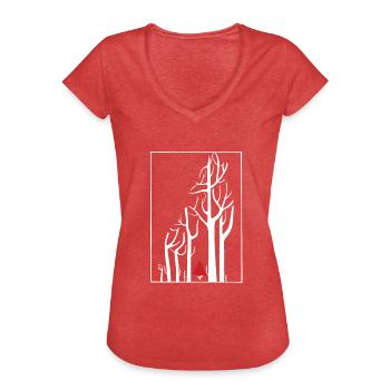 Rotkäppchen - Frauen Vintage T-Shirt - Rot meliert - Vorne - Danielle (179cm)