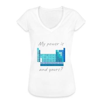 Periodic table of elements in blue - Women's Vintage T-Shirt - black - Front - Danielle (179cm)