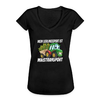 Landwirtschaft Farmer Ernte - Frauen Vintage T-Shirt - Schwarz - Vorne